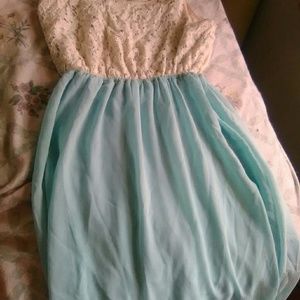 Cute White and Blue Dress